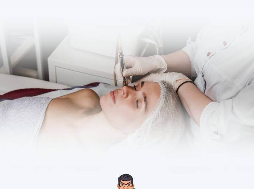 Dermatologist treating a patient with acne at Dr. Skin Clinic in Thrissur